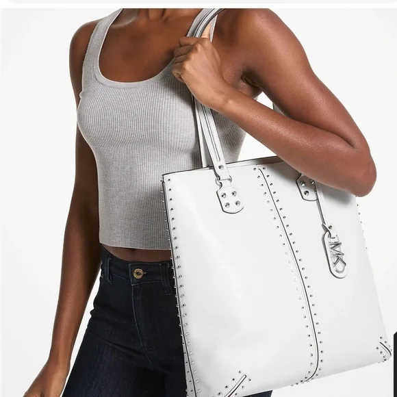 MICHAEL KORS Large Studded Shoulder Bag, NWT - Picture 2 of 5